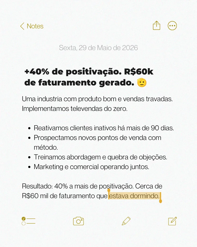 Slide de carrossel da AVANC com resultado